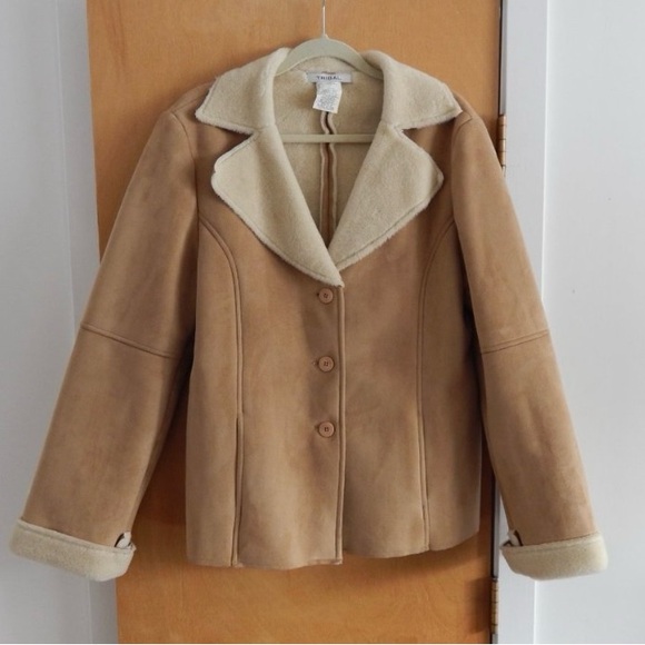 Tribal Jackets & Blazers - Faux Shearling Jacket Feels Light and Warm EUC